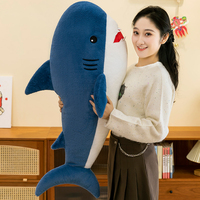 Vente en gros OEM ODM – Nouveaux jouets en peluche requin créatifs, oreillers en peluche super doux et mignons, jouets en peluche requin géants avec logo personnalisé