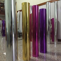 Tapis décoratif d'intérieur en PVC PE argent, 5 pièces, bon marché, feuille de sol et de scène de mariage, miroir en acrylique