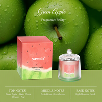 Bougie parfumée artisanale en cire de soja de 150g avec parfum fruité, en coffret cadeau, un essentiel bien-être pour la maison