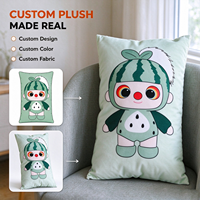 Peluches personnalisées OEM sur mesure, coussin en peluche doux et câlin, figurine de dessin animé pour chambre d'enfant, cadeau de Noël, échantillon rapide