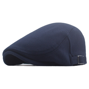 Retro Anh Ivy hat ấm Windproof phụ nữ người đàn ông rắn màu Beret mũ phẳng Ivy hat - Product Image 4