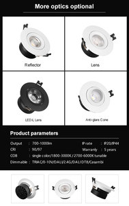72W công suất cao dall Dimmable chống chói Vỏ Nhôm Điều Chỉnh hiện đại dẫn ánh sáng Trần - Product Image 5