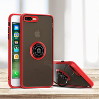Vente chaude magnétique 360 rotatif anneau support support pare-chocs étui pour iPhone 7 Plus 8plus couverture arrière coque de téléphone