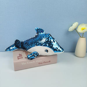 Juguetes de Delfín Brillantes con Lentejuelas de 30 cm para Niños, Regalos al por Mayor, Lindos Peluches de Animales Marinos, Ballena con Lentejuelas Brillantes - Product Image 5