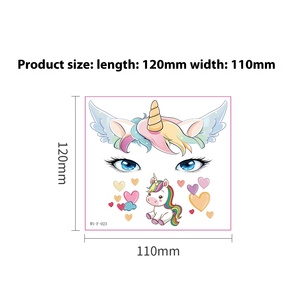 Adesivi per tatuaggio temporaneo con viso di animale per bambini trucco magico per feste di festa nuovi adesivi per viso di carta - Product Image 3