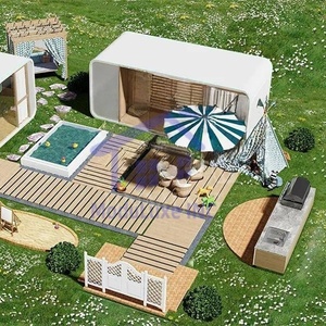 Estructura de acero moderna de lujo Apple Pods atracciones turísticas al aire libre para edificio de oficinas Panel sándwich con material de contenedor - Product Image 1