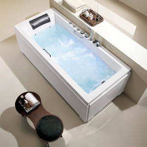 Vasca da Bagno Turca Relax per Una Persona, Mini Vasche da Bagno per Interni, Vasca Rettangolare Autoportante in Acrilico per il Bagno - Product Image 3