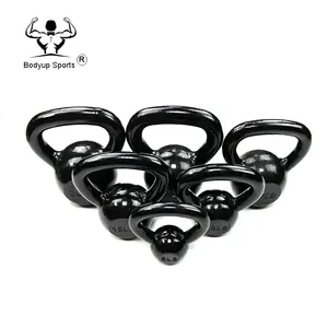 Chất lượng cao màu đen gang bột tráng kettlebell