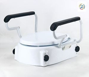 <span class=keywords><strong>Chaise</strong></span> <span class=keywords><strong>de</strong></span> toilette auxiliaire pour personnes âgées Zhxt MK05010 avec accoudoirs relevables, finition texturée moderne, équipement <span class=keywords><strong>de</strong></span> sécurité pour la salle <span class=keywords><strong>de</strong></span> bain - Product Image 3
