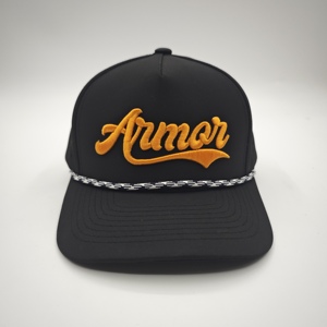 Casquette de golf personnalisée Dobby Dot Argyle imperméable à 5 panneaux, broderie 3D, réglable, à fermeture snapback pour adultes - Product Image 2