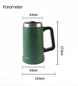 BPA-Free 24oz Stay-Chill <span class=keywords><strong>Beer</strong></span> Stein <span class=keywords><strong>Beer</strong></span> Tumbler Drink Cup Dupla Parede Isolada em Aço Inoxidável Matte Black Party <span class=keywords><strong>Mug</strong></span> - Product Image 5