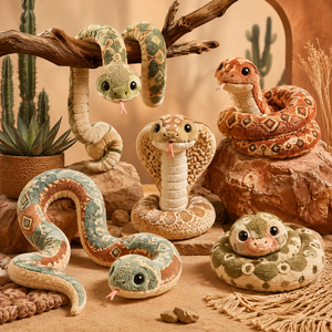 Peluche de Serpiente Realista, Cobra y Pitón Personalizados OEM, Animales de Peluche para Museos, Zoológicos, Tiendas de Reptiles y Educación - Product Image 1