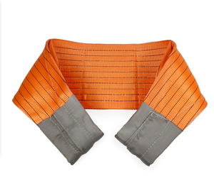 カスタム耐久性オレンジ10トンフラットウェビングスリング、産業用リフティング向けヘビーデューティー - Product Image 1