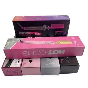 Custom Printing Luxe Flat Iron Stijltang Hot Kam Gegolfd Papier Dozen - Product Image 6