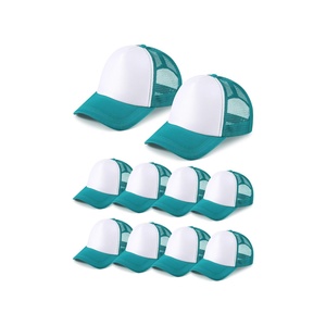 Chapeaux de camionneur 5 panneaux vierges classiques personnalisés Casquette de baseball en maille en vrac Casquette de camionneur en maille en polyester Snapback pour hommes adultes - Product Image 4