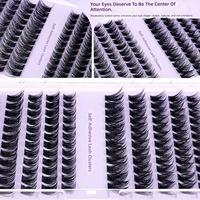 Faux cils segmentés de style européen et américain pour femmes, naturels, volumineux, en fibres de haute qualité, combinaison multi-tailles, 120 cils