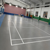 Revêtement de sol sportif en PVC Runsure haute densité, pose directe sur béton pour centre de yoga, étanche, marché thaïlandais, certifié EN 14904