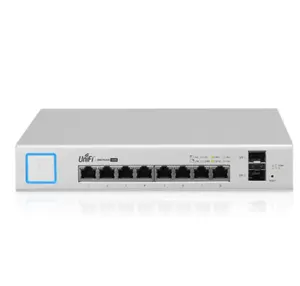 UBNT Interruptor de Administración de Red Gigabit de 8 puertos, cámara puente AP, fuente de alimentación POE de 48V