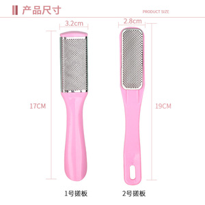 Râpe à pieds double face en acier inoxydable rose pour l'exfoliation des callosités et des peaux mortes, usage domestique - Product Image 3