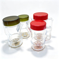 Pot à condiments en plastique transparent de qualité alimentaire, durable, pour la maison, le barbecue, couleur personnalisée, pot à épices, verseur d'huile