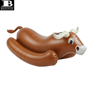 Bouée gonflable en forme de taureau à bascule, en PVC épaissi, avec poignées, pour enfants et adultes, jouet d'été pour la plage et les fêtes - Product Image 2