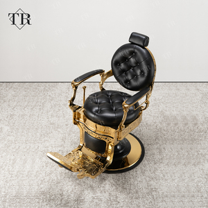 Profesional Sillas De Barbero Negro Y Oro Vintage Reclinable Corte De Pelo Peluquería Silla Sillas De <span class=keywords><strong>Barberia</strong></span> - Product Image 3