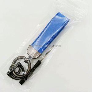 High Quality Colorful Blank Keychain PU <b>Key</b> <b>Ring</b> Car Leather Keychains - Product Image 6