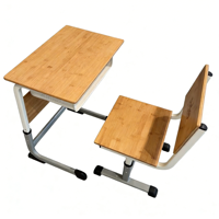 Ensemble de bureau individuel pour étudiant DepEd, plateau en bois, matériaux personnalisés, tables d'école pour salles de classe, hauteur réglable pour les écoles des Philippines