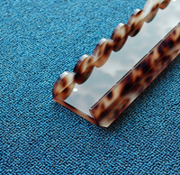 Règle de Mahjong en Acrylique, Support Magnétique de Tri Américain pour Mahjong, Règle Poussoir Transparente Effet Écaille de Tortue pour Mahjong, Lot de 4 Pièces