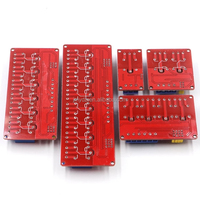 Module de relais en stock 2 canaux 5V 12V 24V Module de relais de déclenchement haut bas de sortie d'isolement d'optocoupleur à carte rouge