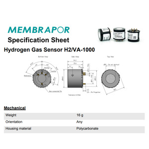 เซ็นเซอร์ตรวจจับก๊าซเมมบราพอร์ H2 รุ่น H2VA-1000 0-1000 ppm เครื่องตรวจจับแบบเคมีไฟฟ้าชนิดติดตั้งถาวรสำหรับตรวจจับไฮโดรเจน - Product Image 3