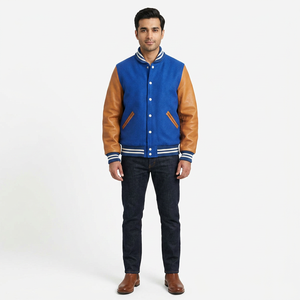 Vestes varsity en laine et cuir, patchs chenille, vestes letterman sur mesure pour marques, vente en gros - Product Image 1