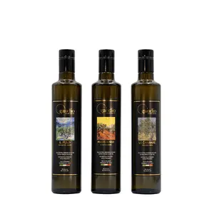 عصارة زيت زيتون أصلي خال من المكونات الثلاثة عالية الجودة مصنوعة في إيطاليا زجاجة 500 مل للطبخ