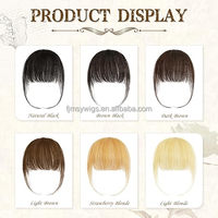 Frange 100% Cheveux Humains Naturels, Extension de Frange à l'Air, Frange Française, Postiche Réaliste en Cheveux Naturels