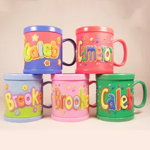Cốc nhựa 3D cá nhân Tên Mug PVC Quà tặng khuyến mãi phim hoạt hình ly enco-Thân thiện với trẻ em cốc với logo