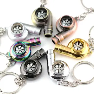 Großhandel benutzer definierte kreative Metall 3D Auto Turbo Pfeife Schlüssel bund Promotion Geschenk Schlüssel anhänger für Männer Turbo Whistle Key Chain