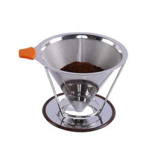 Filtre à <span class=keywords><strong>café</strong></span> permanent réutilisable en acier inoxydable pour cafetière à filtre manuelle de style Chemex Hario V60 - Product Image 4