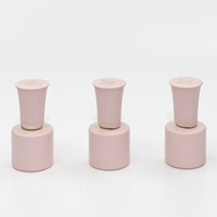 Flacon vide en verre cylindrique de 10 ml, rose beige, pour gel à ongles, avec bouchon anti-fuite, conteneur de vernis à ongles, fourniture d'usine