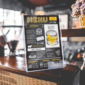 Rõ ràng Brochure hiển thị đứng 8.5x11 <span class=keywords><strong>Acrylic</strong></span> giữ dấu hiệu với chủ thẻ kinh doanh - Product Image 5