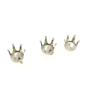 Pendentif en acier inoxydable de taille multiple, rond et <span class=keywords><strong>blanc</strong></span> à six griffes, avec base en cristal et strass incrusté de zircons pour la fabrication de bijoux de bricolage. - Product Image 5