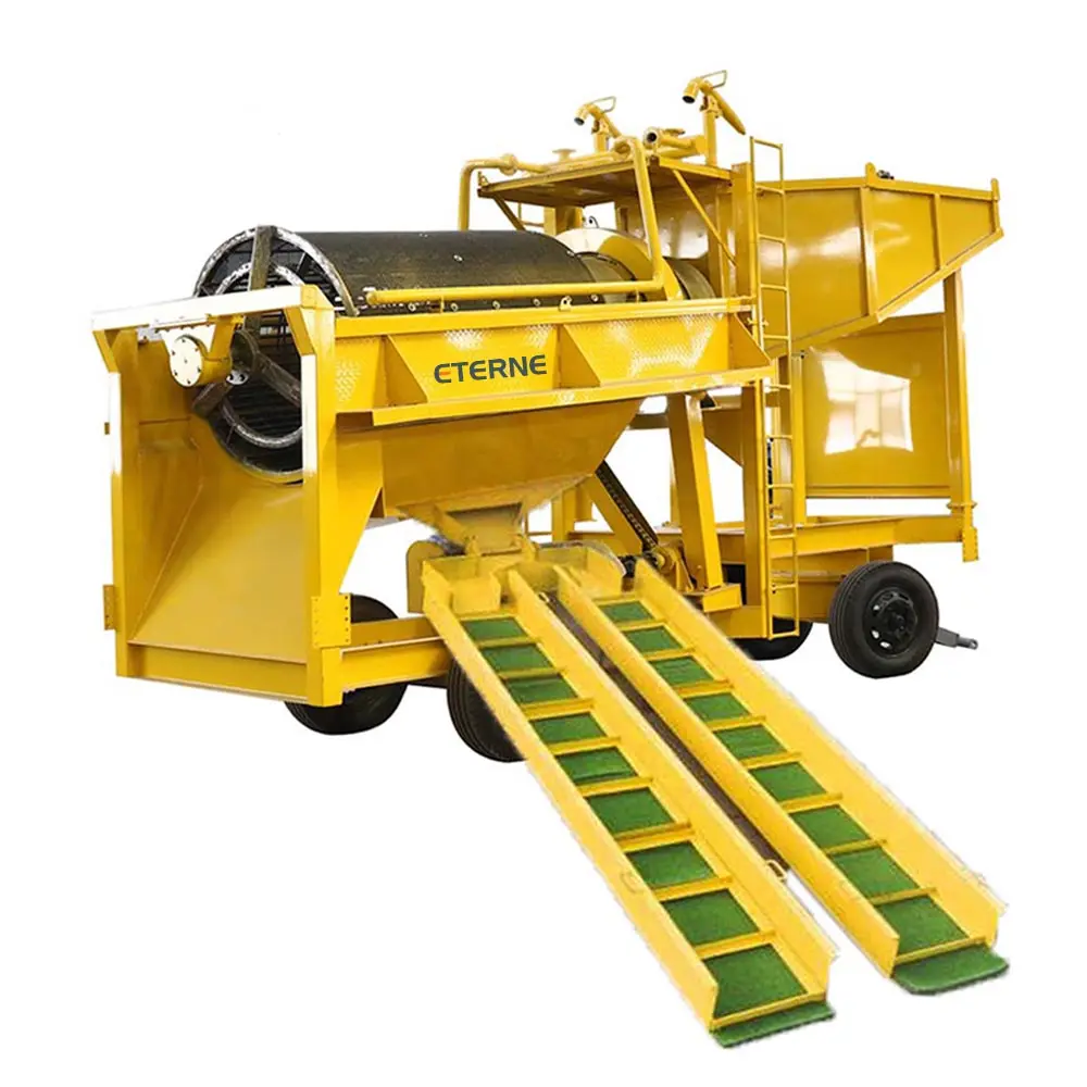 Mobile mining equipment gold washing trommel plant gold recovery plant