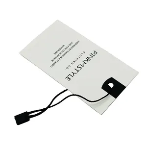 Custom Fashion Clothing Labels Paper Clothing Swing Tags With Brand Logo Design Customized Hang Tags Custom Price Tag