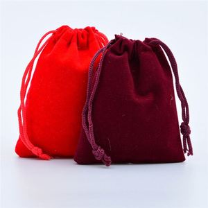 Good Quality Large Size Velvet Drawstring Bags With Custom Logo <b>Small</b> Pouch Customized Design - Product Image 1