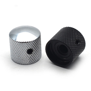 Perilla de sintonización de tono de domo de Metal con tornillos hexagonales, botones de Control de volumen para guitarra eléctrica, bajo, negro/cromo/dorado - Product Image 2