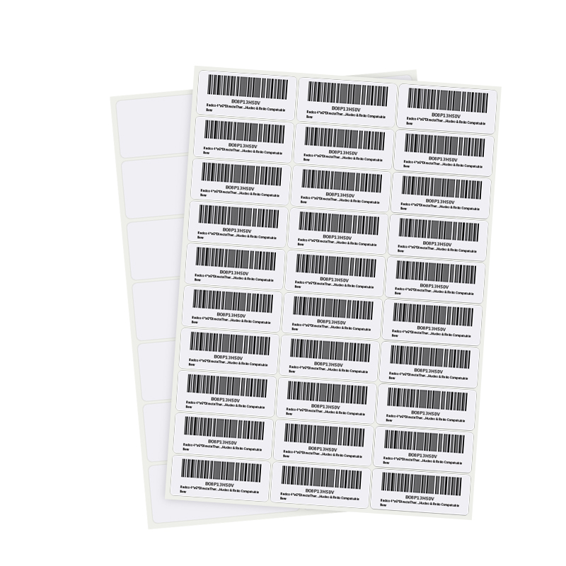 Custom Color Thermal Packaging Film Label Sheets Waterproof Printing Barcode Sticker A4 Letter Size Woodfree Material