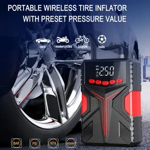 12V Auto-Starthilfe mit Luftpumpe Auto-Starthilfe mit 150PSI Reifen-Inflator Starthilfe Power Bank mit Reifen füller