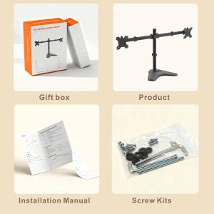 Manufacturer 15&quot;-32&quot; Metal Desktop Monitor Stand Dual Monitor <strong>Mounts</strong> <strong>Bracket</strong> - Product Image 6