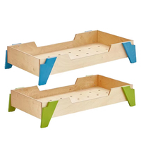 Lit de sieste empilable en bois naturel pour tout-petits, lit Montessori en forme de maison, mobilier pour enfants, crèche, garderie, école maternelle, ensemble pour la petite enfance