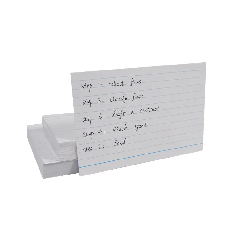 400 Pack Educational Portable Durable Blank Offset Paper Children Sticky Note Card Ruled Mini White 2024 Print Index Cards pad