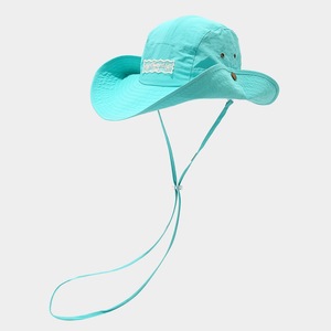 Gorra Boonie amarilla de ala ancha de nailon de secado rápido con logotipo personalizado, gorra impermeable, sombrero de pescador para pesca en la playa - Product Image 6